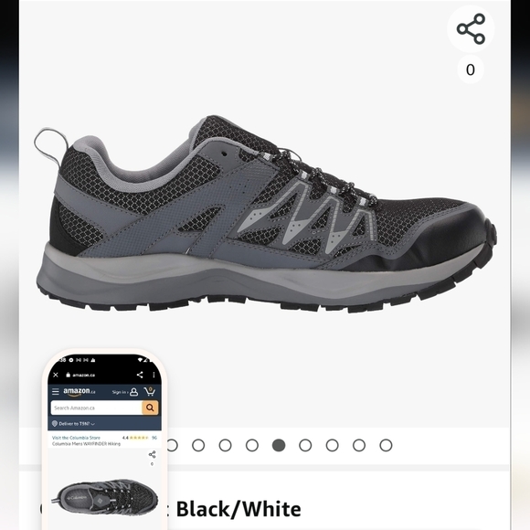 COLUMBIA Hiking Shoe, gray mens size 13 - Picture 7 of 14